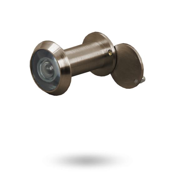 Bronze door viewer on a white background