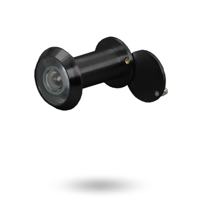 Black door viewer on a white background