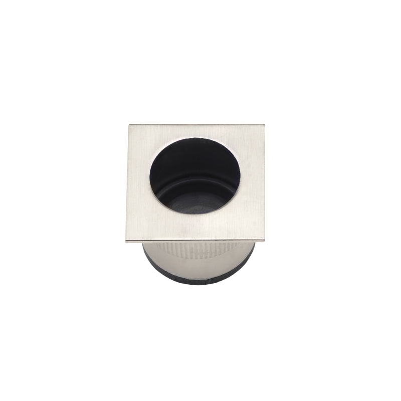 Stainless Steel square metal edge pull on a white background.