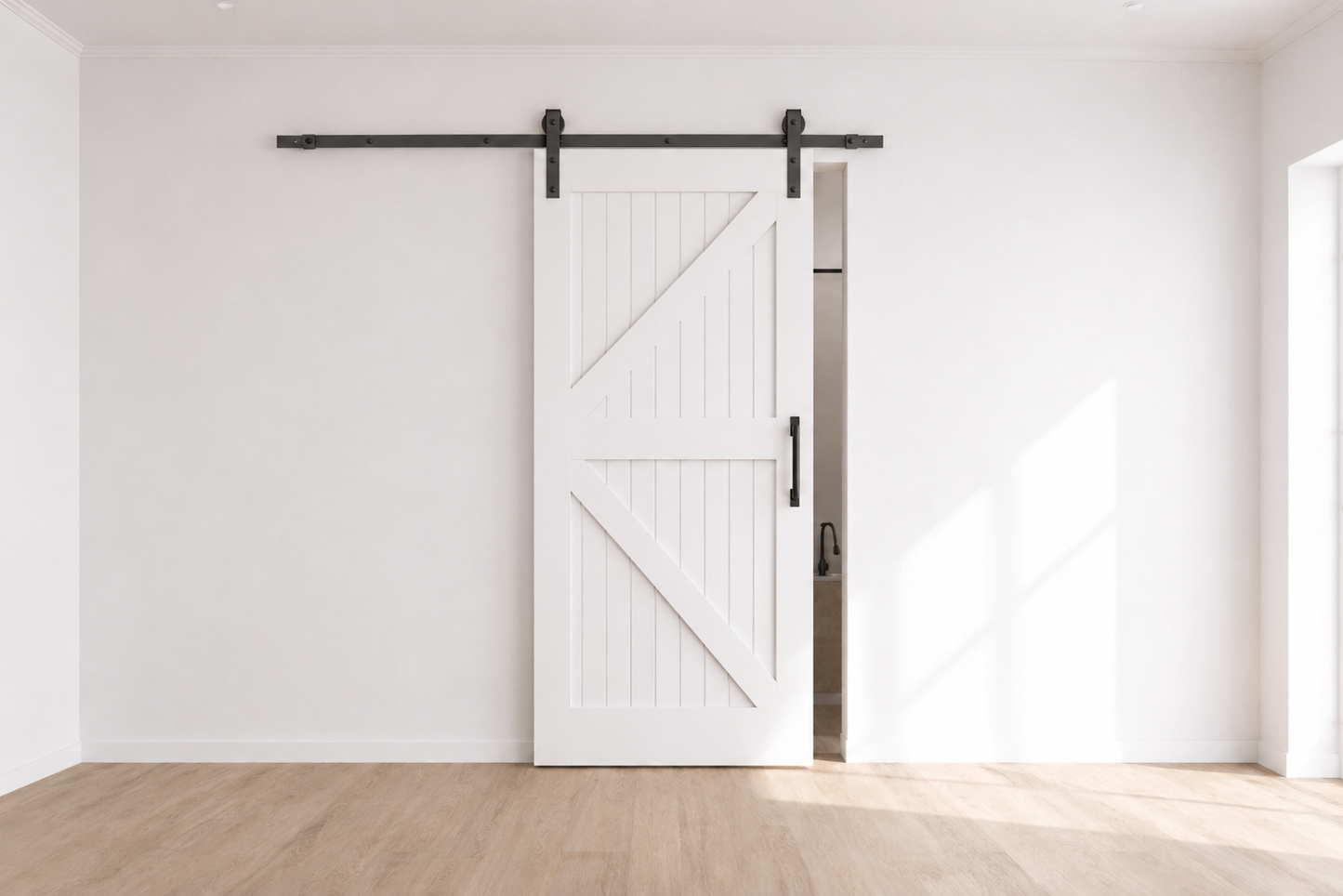 Brio Open Bar Rail 80 Barn Door Sliding Track Kit – 2000 / 2500mm