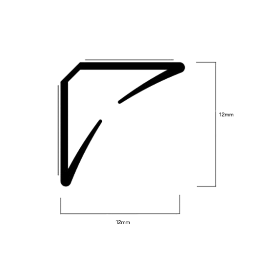 Lorient LAS1212 Batwing Acoustic & Smoke Door Frame Seal – Black