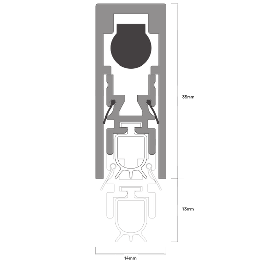 Lorient LAS8001 Automatic Mortice Drop Seal – Silver